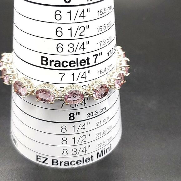 Silver plated purple bracelet - Picture 3 of 6